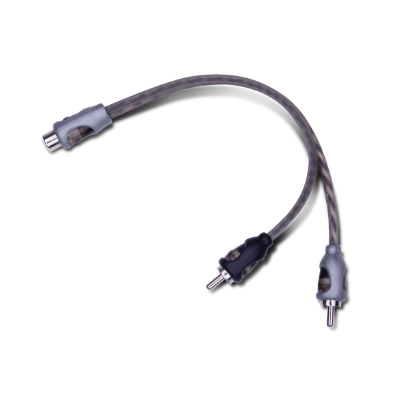 Three Quarter Beauty Shot of Y-Adapter 1 Female to 2 Male Twisted Pair Y-Adapter 1 Female To 2 Male RFIY-1F